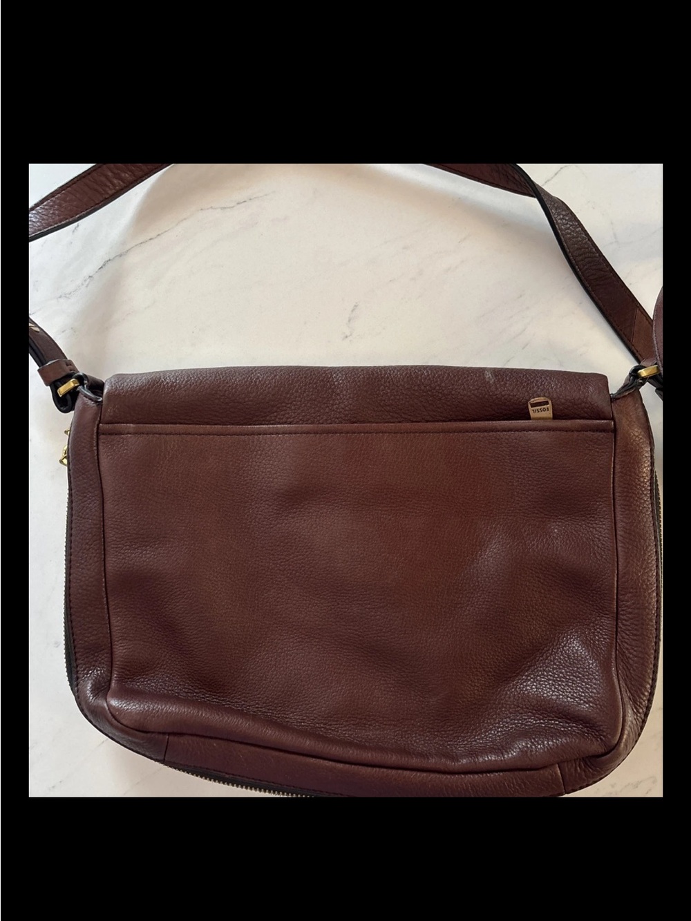 Fossil Leather Crossbody Bag in Brown